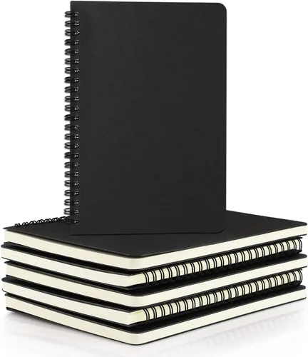 Vista 39 de EUSOAR - Cuaderno rayado A5 con espiral, para escritura, viajes, notas, diario, bocetos, para estudiantes, oficina, negocios, tapa de 3