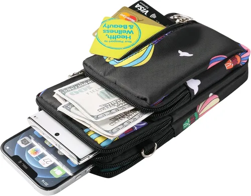 Vista 4 de Bolso cruzado pequeño para teléfono celular, bolso de hombro para brazalete, cartera para iPhone, Samsung y Google Pixel