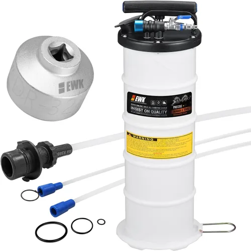 Vista 11 de EWK aspiradora y cambiador de aceite de 6.5 litros neumática/manual, bomba extractora de líquido, removedor de tanque