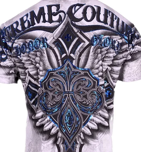 Vista 8 de Xtreme Couture by Affliction - Camiseta de manga corta para hombre, Blanco