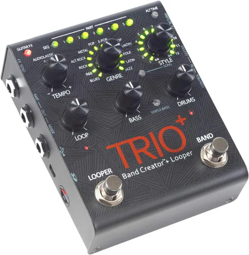 Vista 3 de DigiTech Trio+ Band Creator + Looper con interruptor de pie FS3X, 4 cables y fuente de alimentación