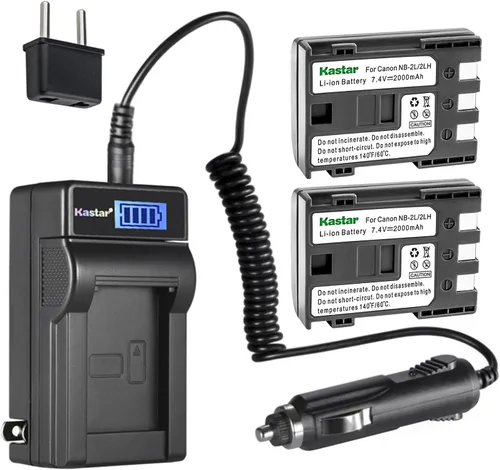 Vista 5 de Kastar NB-2LH - Cargador de batería LCD AC compatible con Canon ZR800, ZR830, ZR850, ZR900, ZR930, ZR950, ZR960, MD100, MD101, MD110, MD111, MD120