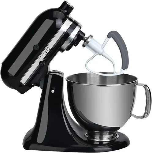 Vista 7 de Batidor de borde flexible para KitchenAid de 4.5 a 5 cuartos de galón, accesorios para batidora de pie inclinable, paleta mezcladora con bordes