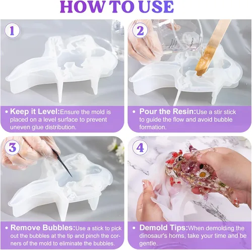 Vista 7 de Let's Resin Moldes grandes de resina de ajolote de silicona, moldes de silicona de animales detallados en 3D, moldes de resina epoxi flexibles