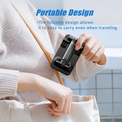 Vista 5 de Soporte para Teléfono de Escritorio, MT-6 Soporte para Teléfono Celular para Escritorio Soporte Universal para Teléfono Celular Plegable y Ajustable