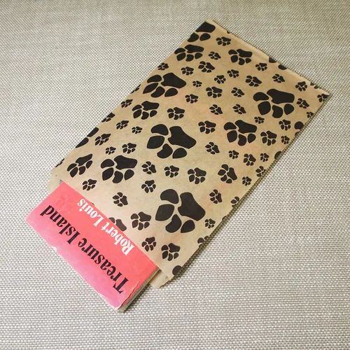 Vista 4 de CuteBox Pawprint - Bolsas de regalo de papel plano de estraza (100 unidades (6 x 9 pulgadas) para manualidades, recuerdos de fiesta, venta al por
