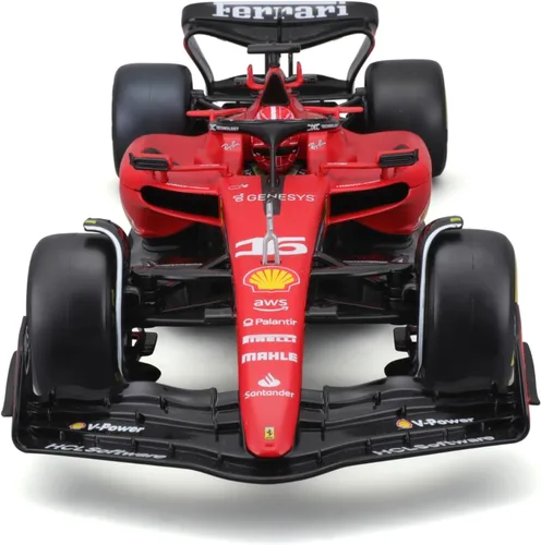 Vista 3 de May Cheong B18-16812L Bburago Formula 1 Ferrari SF-23 Leclerc con casco 2023 Die Cast Car, rojo
