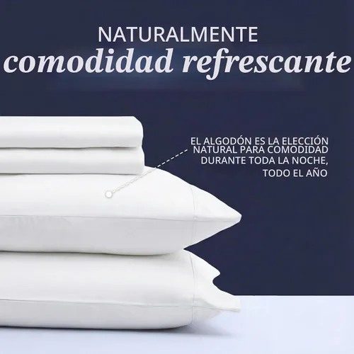 Vista 6 de Beckham Hotel Collection Juego de 4 almohadas alternativas de plumón y sábanas de algodón, 4 piezas, bolsillo profundo de 16 pulgadas, 2 fundas