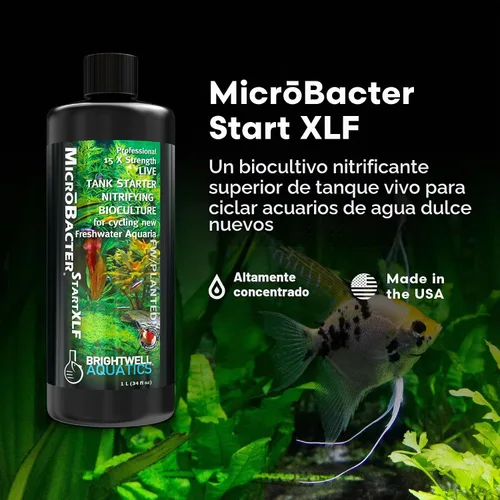 Vista 2 de Brightwell Aquatics MicroBacter Start XLF Arrancador de tanque de agua dulce, 1L