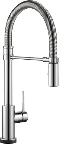 Vista 18 de Delta Faucet Trinsic Pro - Grifo de cocina de estilo comercial, grifos de cocina con rociador desplegable, grifo de fregadero de cocina, grifo