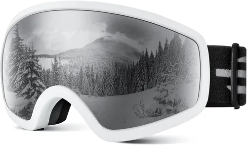 Vista 12 de Gafas de esquí para niños, gafas de esquí de nieve para niños, jóvenes, adolescentes, niños y niñas de 5 a 14 años