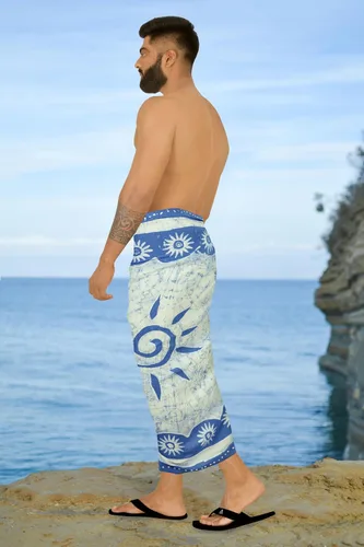Vista 5 de LA LEELA Sarong Bath Hawaiian Pareo Wraps para hombre