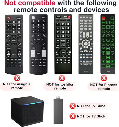Vista 7 de Mando a distancia de repuesto para todos los televisores Insignia-Toshiba-Pioneer-Smart