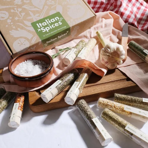 Vista 2 de Craftly Set de regalo de 12 especias italianas Set de regalo de condimentos de hierbas italianas para cocinar, perfecto para salsas de pasta