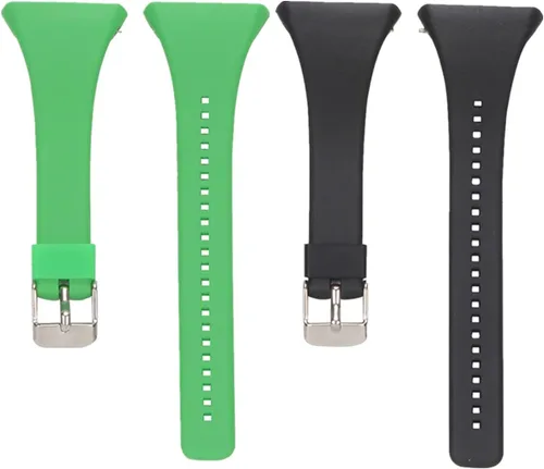 Vista 6 de Watch Strap compatible with Polar FT4,Adjustable Silicone Sports Strap Replacement Band for Polar FT7 Smart Watch Negro+Blanco