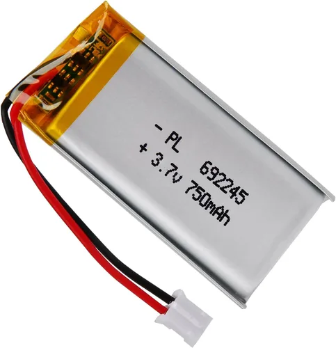 Vista 7 de Batería Lipo de 3.7V 1000mAh 102050 Batería recargable de polímero de litio con conector JST PH2.0.000 in para altavoz Bluetooth, GPS, reloj
