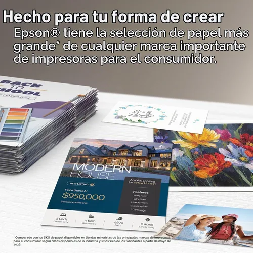 Vista 8 de Epson Papel mate pesado de 8.5 x 11 pulgadas, 50 hojas (S041257)