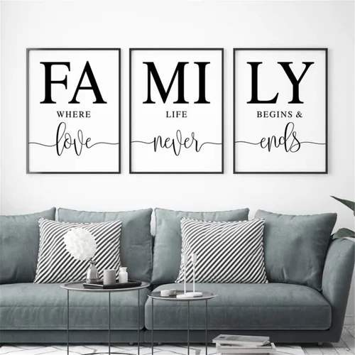 Vista 22 de NATVVA Pósteres de lienzo blanco y negro con texto en inglés "Eat Pray Love", impresiones artísticas de 3 piezas con marco interior de madera