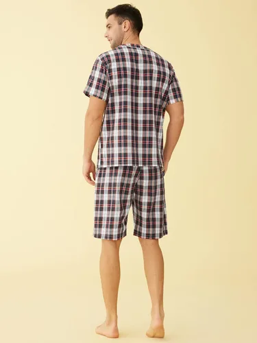 Vista 3 de Latuza Conjunto de pijama de algodón de verano para hombre