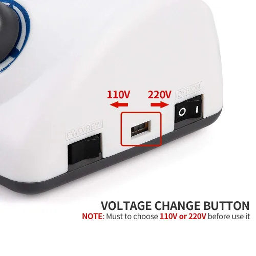Vista 8 de 65W Fuerte 210 105L Uñas Taladros Manicura Pedicura Máquina Eléctrica Fuerte Lima de Uñas Pulido 35000RPM Uñas Arte Rectificado Dispositivo