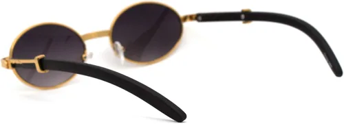 Vista 4 de SA106 gafas de sol ovaladas pequeñas con marco de mental estilo vintage