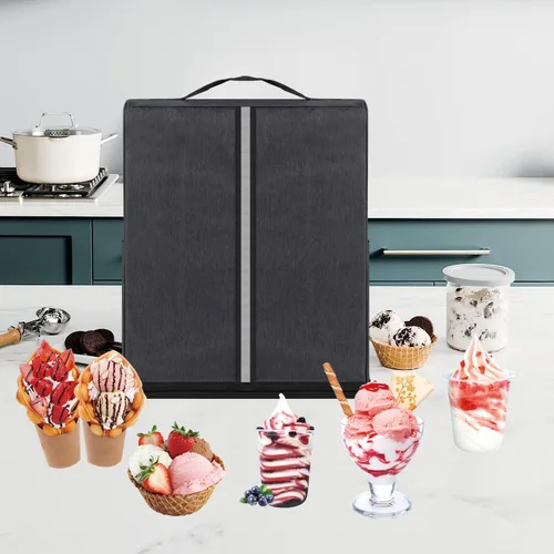 Vista 7 de Bolsa de almacenamiento para hacer helados compatible con Ninja Creami Breeze NC201, NC299AMZ, Ninja NC301, picnic familiar, barbacoa al aire libre