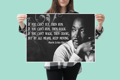 Vista 2 de Póster motivacional Dr. Martin Luther King Jr. Derechos civiles Historia de Estados Unidos Cita Imágenes con inspiración P005