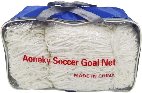 Vista 6 de Aoneky Red de portería de fútbol de poliéster, cable de 0.157 in, red de repuesto para postes de fútbol de tamaño completo, red de fútbol