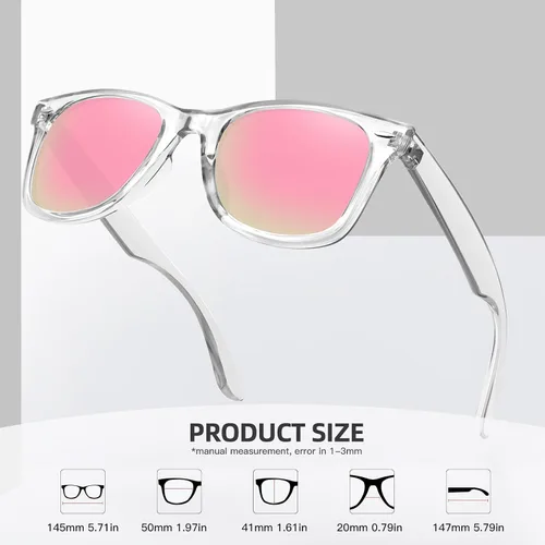 Vista 120 de MEETSUN Polarized Sunglasses for Women Men Classic Retro Square Frame Driving Sun Glasses UV Protection
