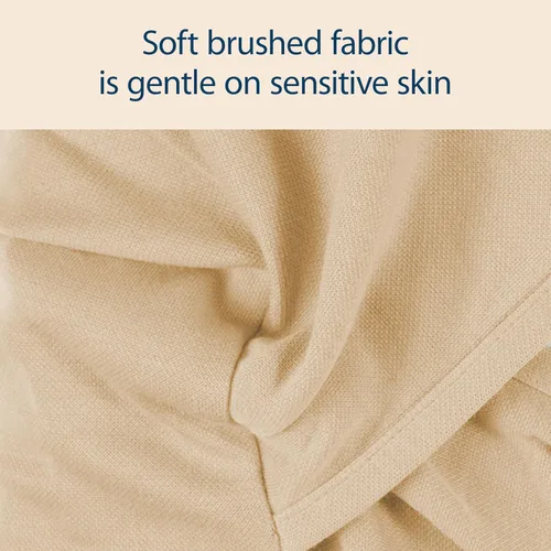 Vista 4 de Dr. Brown's Funda de almohada con soporte para regazo de lactancia y alimentación con biberón, tela cepillada suave, beige suave