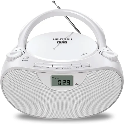 Vista 10 de Nextron Boombox de CD portátil con Bluetooth, USB, radio y refuerzo de graves - negro