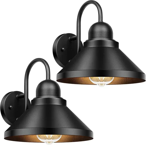Vista 8 de Brightever Luces de pared para exteriores con sensor de movimiento, luces de porche del atardecer al amanecer, apliques de pared para exteriores