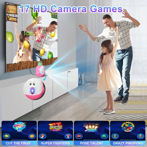 Vista 2 de Consola de juegos de TV con más de 100 juegos, 2 controles inalámbricos, HDMI Plug & Play - Incluye 30 juegos deportivos y 17 juegos de realidad