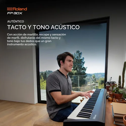 Vista 3 de Roland Piano digital con altavoces FP-30X - Negro