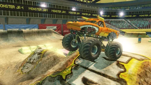 Vista 6 de Monster Jam 3 Path of Destruction with Grave Digger Steering Wheel Peripheral - Nintendo Wii