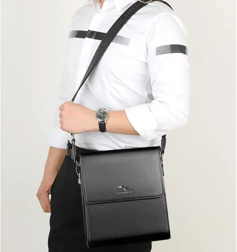 Vista 6 de LederleiterUSA Bolso de hombro de los hombres retro bolso de cuero bolso Crossbody bolsa mensajero personalidad maletín