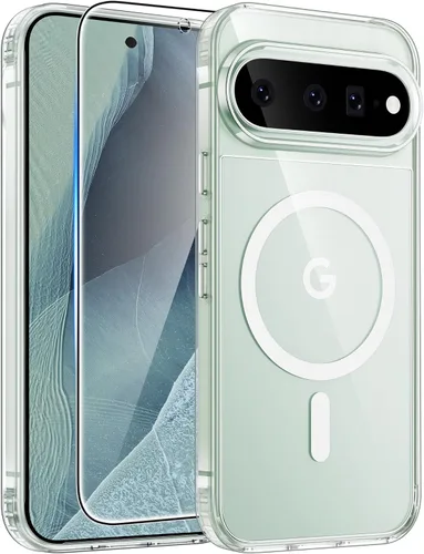 Vista 30 de FNTCASE - Funda para iPhone 16 Pro: magnética, mate, translúcida, de grado militar, protectora contra caídas, resistente, fina, duradera y a prueba