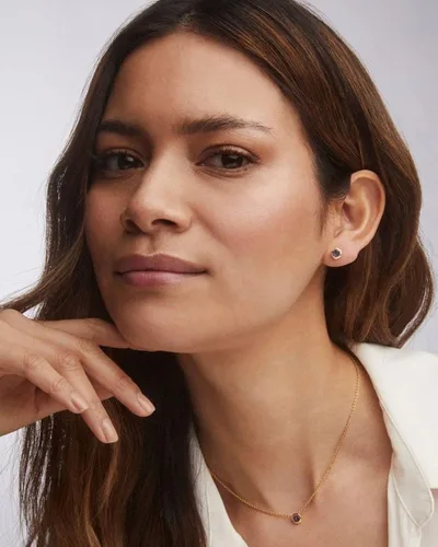 Vista 3 de Kendra Scott Collar con colgante de plata de ley joyería fina para mujer