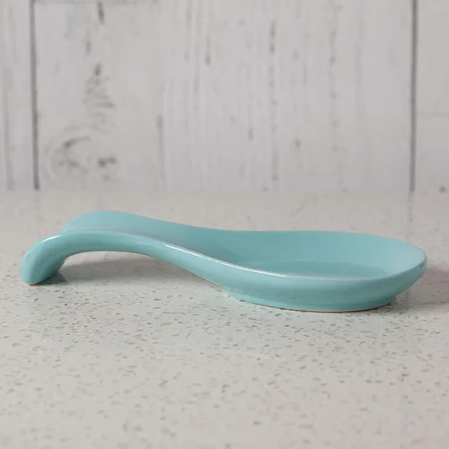 Vista 3 de Now Designs Reposacharas de Gres Curvo Azul Cáscara de Huevo Eggshell