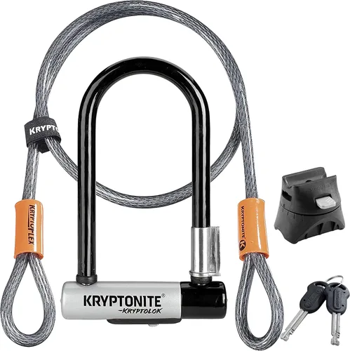 Vista 8 de Kryptonite Kryptolok - Candado en U, 1/2 pulgada (12.7 mm), con arco de cierre en U flexible. Sold Secure Gold Anti-Theft Protection, 5 x 9 Inch