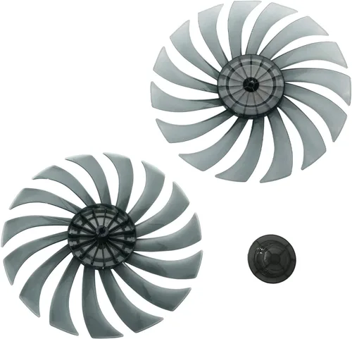 Vista 10 de Hoja de ventilador silenciosa de plástico universal con cubierta de tuerca de repuesto para ventilador de pie ventilador de mesa gris #3 10 pulgadas