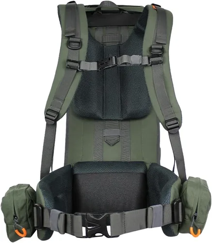 Vista 2 de SPIKA Mochila de caza con marco interno, mochila de senderismo impermeable para extensible, 40L + 80L + capacidad
