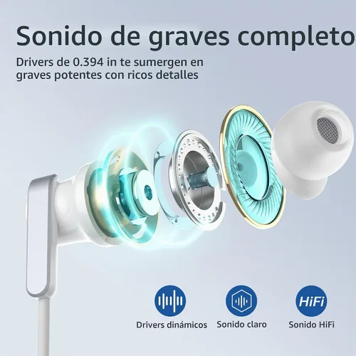 Vista 2 de Auriculares USB C para iPhone 17 16 Pro Max Samsung Galaxy S26 S25 S24