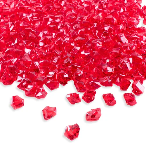 Vista 5 de Super Z Outlet Paquete de 120 gemas del tesoro de cristales acrílicos de roca de hielo para dispersar mesa, rellenos de jarrones para el hogar