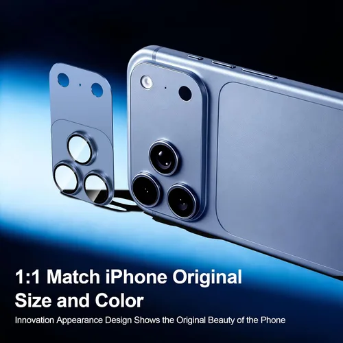 Vista 7 de QHOHQ Paquete de 2 protectores magnéticos de lente de cámara para iPhone 18 Azul