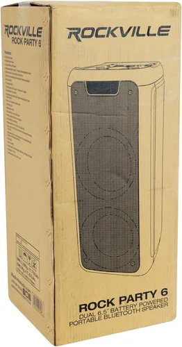 Vista 16 de Rockville Rock Party 6 Dual 6.5" Portable Rechargeable Bluetooth Speaker
