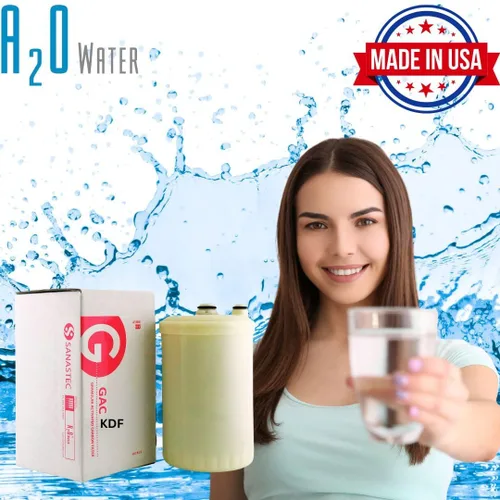 Vista 3 de A2O WATER - Fabricado en Estados Unidos, filtro de agua alcalino de repuesto de carbón activado granular con reducción de metales pesados