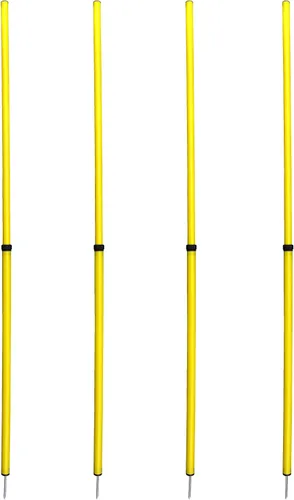Vista 4 de BlueDot Trading Bastones de entrenamiento de velocidad de agilidad de fútbol multideporte, fijos, ajustables o plegables (juegos de 4, 6, 8 piezas)