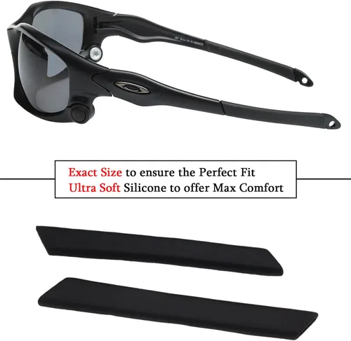 Vista 2 de Funda de repuesto para gafas de sol Oakley Split JacketRacing JacketMinute 2.0Jawbone gafas de sol, mangas negras de goma para las orejas