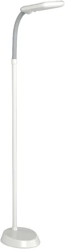 Vista 4 de Brightech Litespan - Lámpara de pie de lectura LED de segunda edición con LED blanco fresco, suave y cálido, atenuador integrado, diseño ajustable
